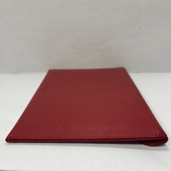 Prada Red Saffiano Slim Leather Envelope Clutch Wallet - Preowned - Picture 7 of 13
